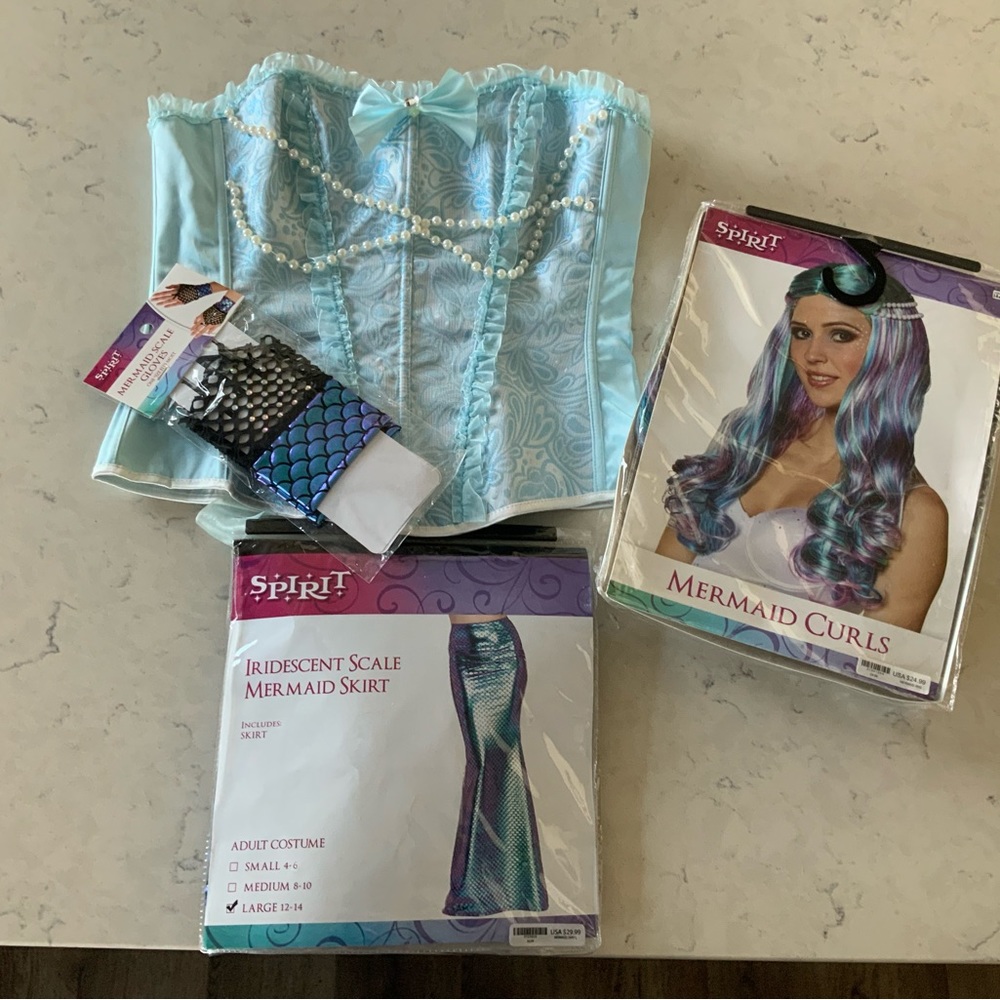 Complete Women’s Teen Mermaid Corset Halloween Costume
